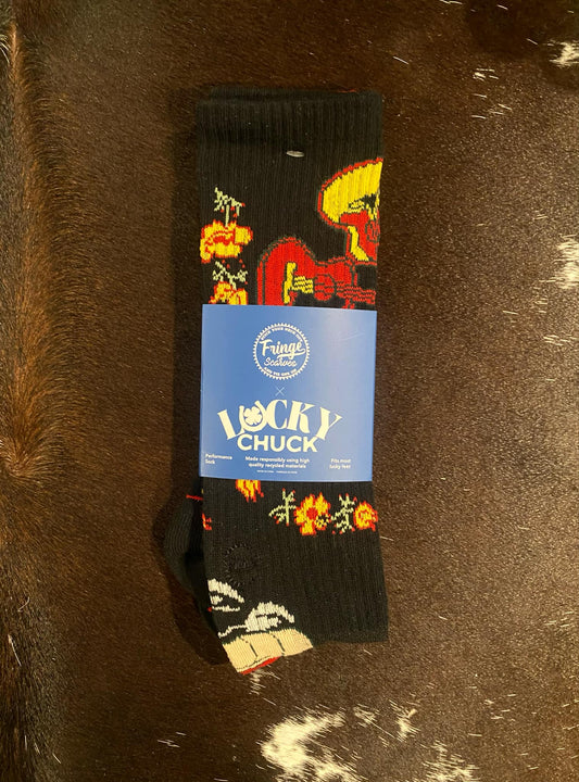 Lucky Chuck Socks, Nudie Blk