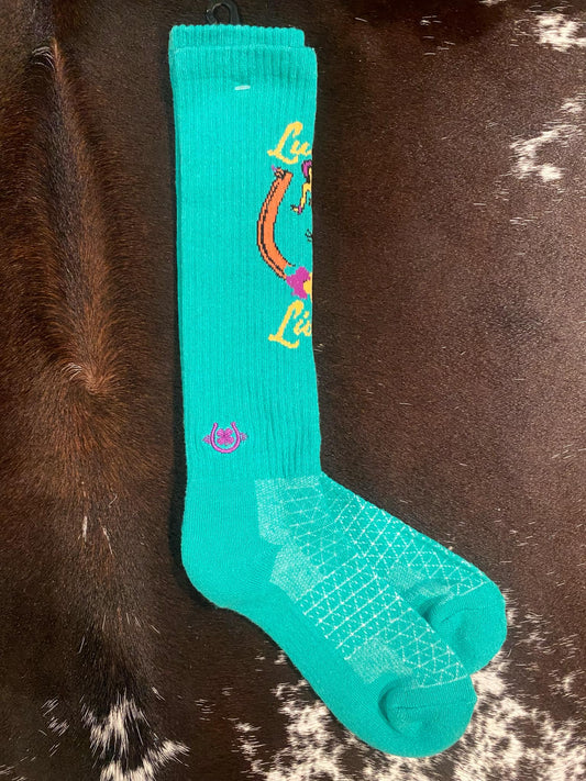 Lucky Chuck Socks,Lucky Living Island Cowgirl