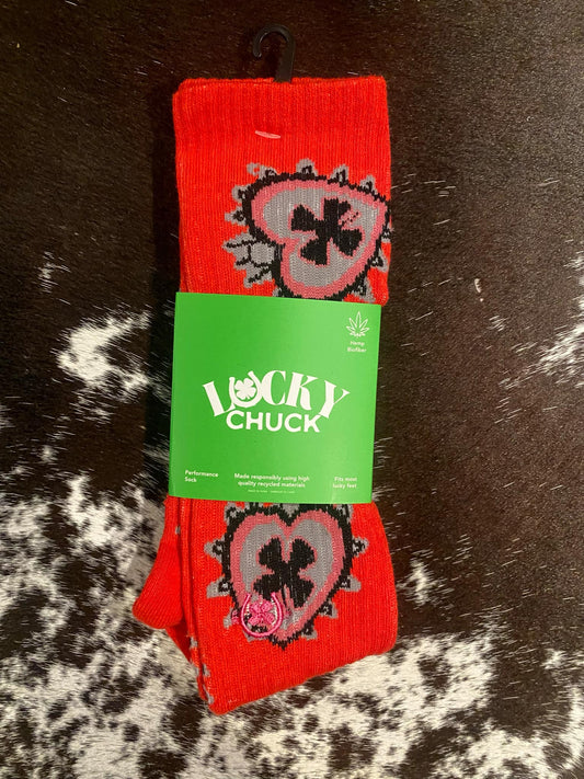Lucky Chuck Socks, Lucky Love Red