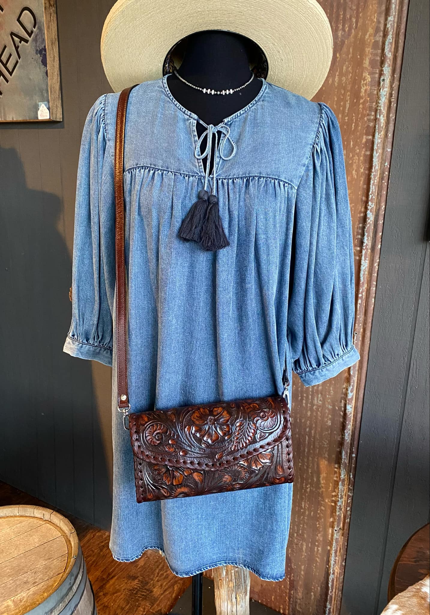 Tencel Billowy Sleeve Dress