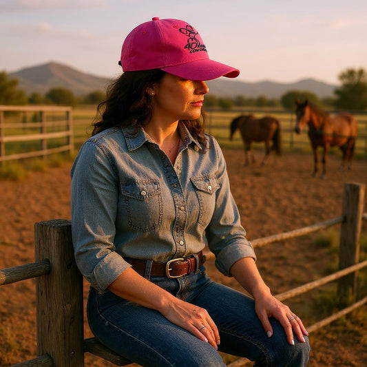 Sangria & Navy Ballcap