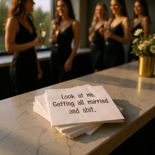 "Getting All Married and Sh*t" Cocktail Napkins