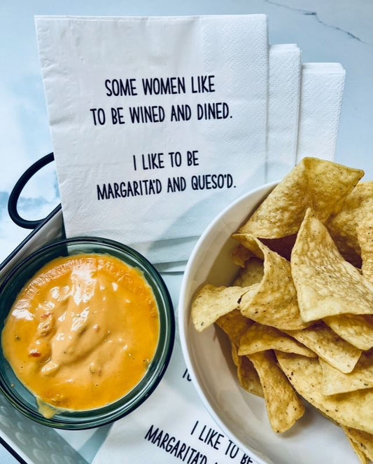 "Margarita’d and Queso’d" Cocktail Napkins