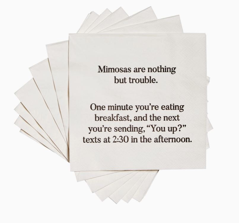"Mimosas Are Trouble" Cocktail Napkins