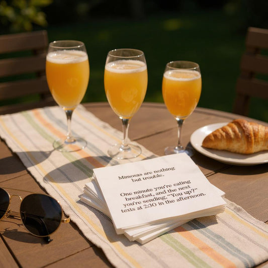 "Mimosas Are Trouble" Cocktail Napkins