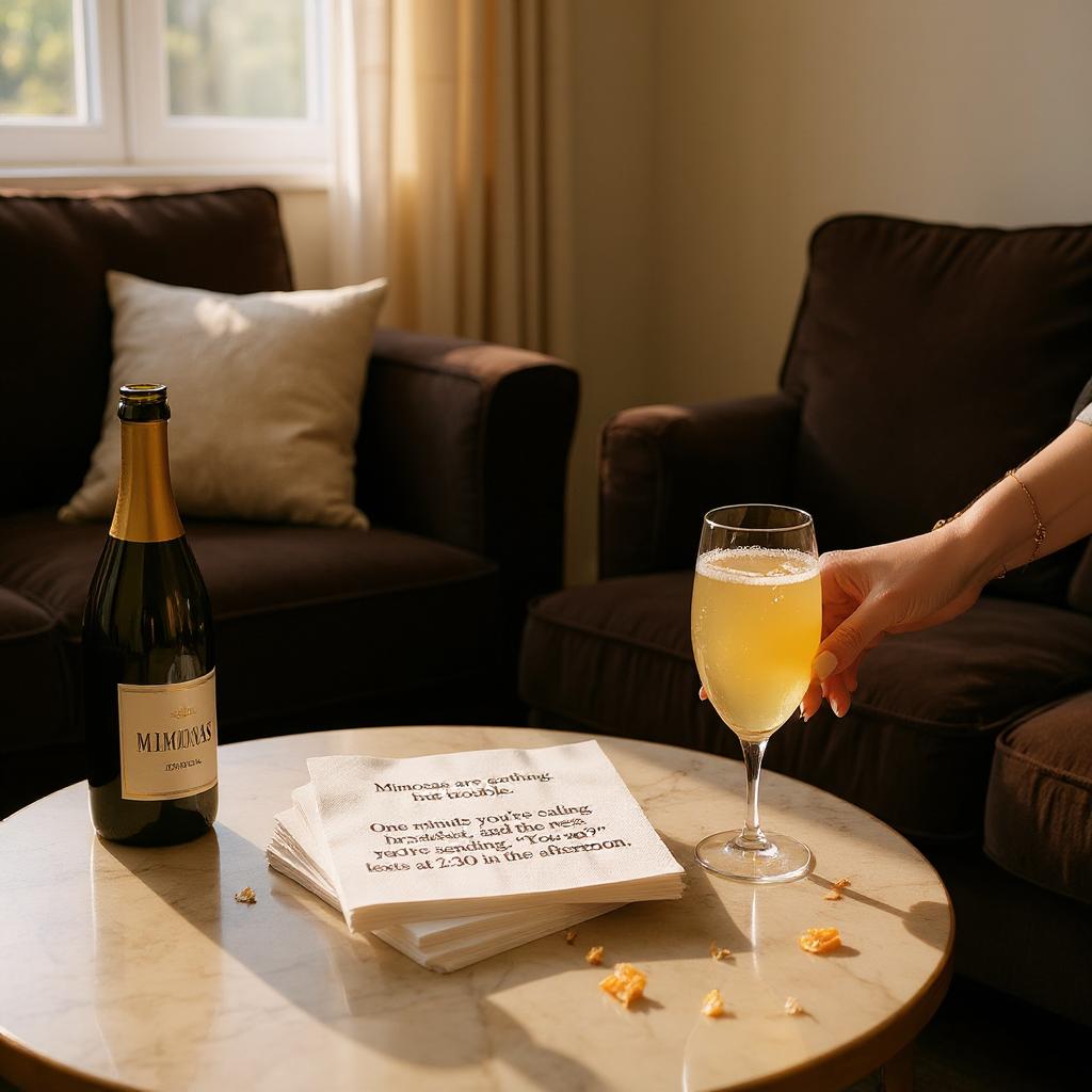 "Mimosas Are Trouble" Cocktail Napkins