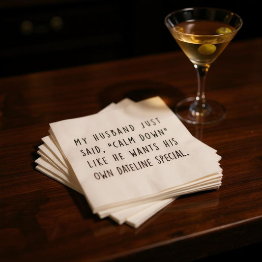 "Calm Down" Cocktail Napkins