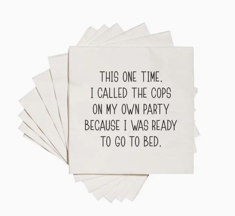 "Called the Cops" Cocktail Napkins