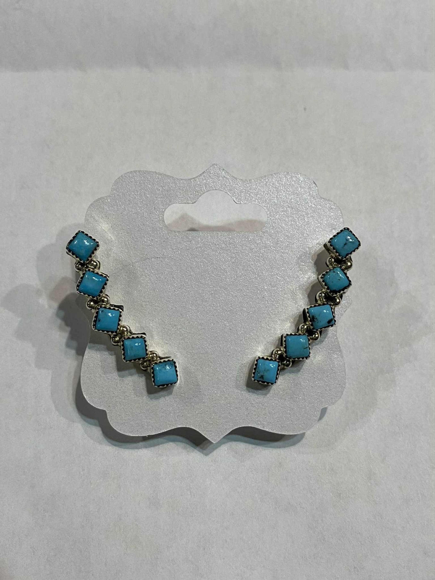 Turquoise Climber Earrings