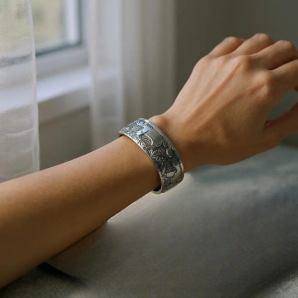 Sage Run Sterling Silver Cuff