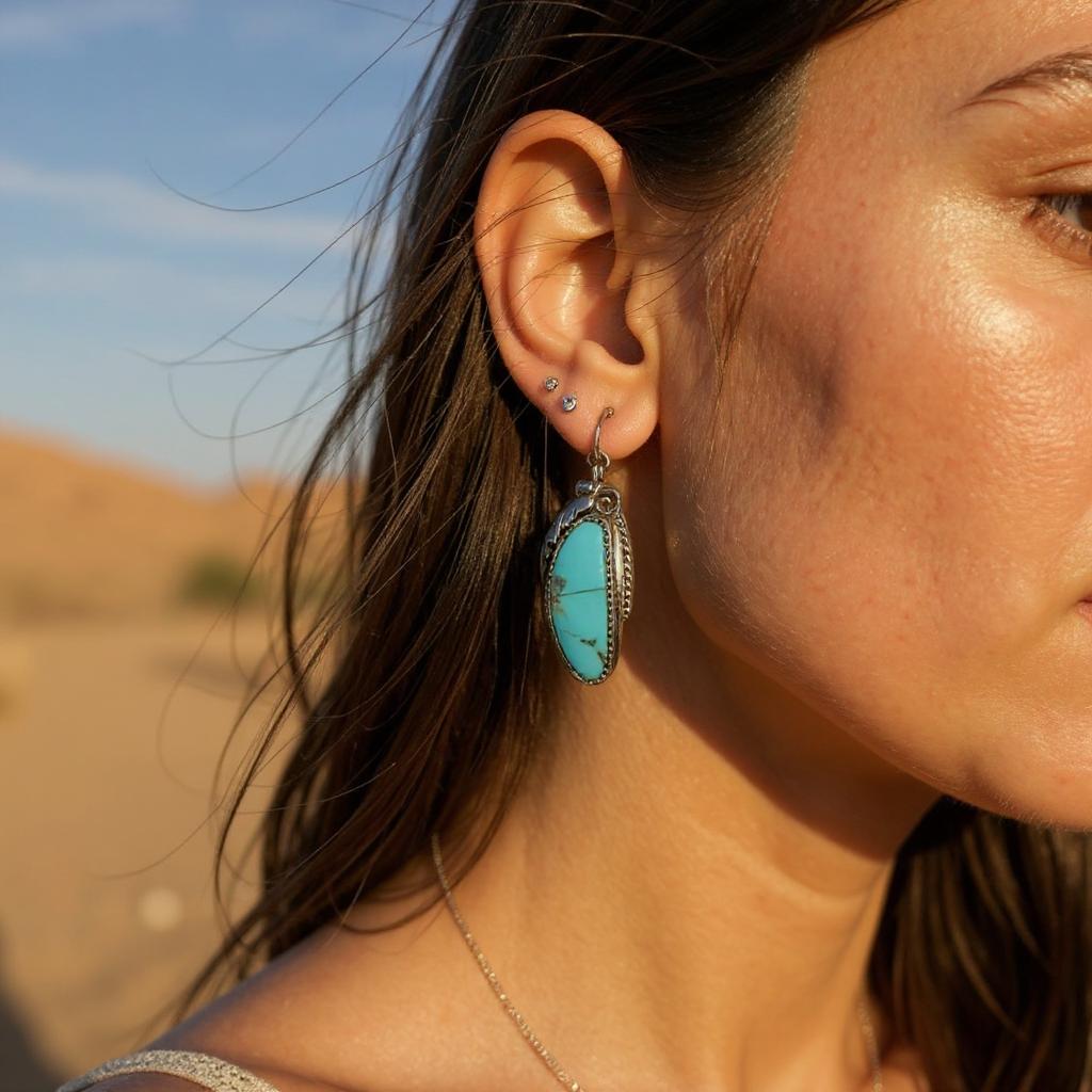 Desert Sky Sterling Turquoise Earrings