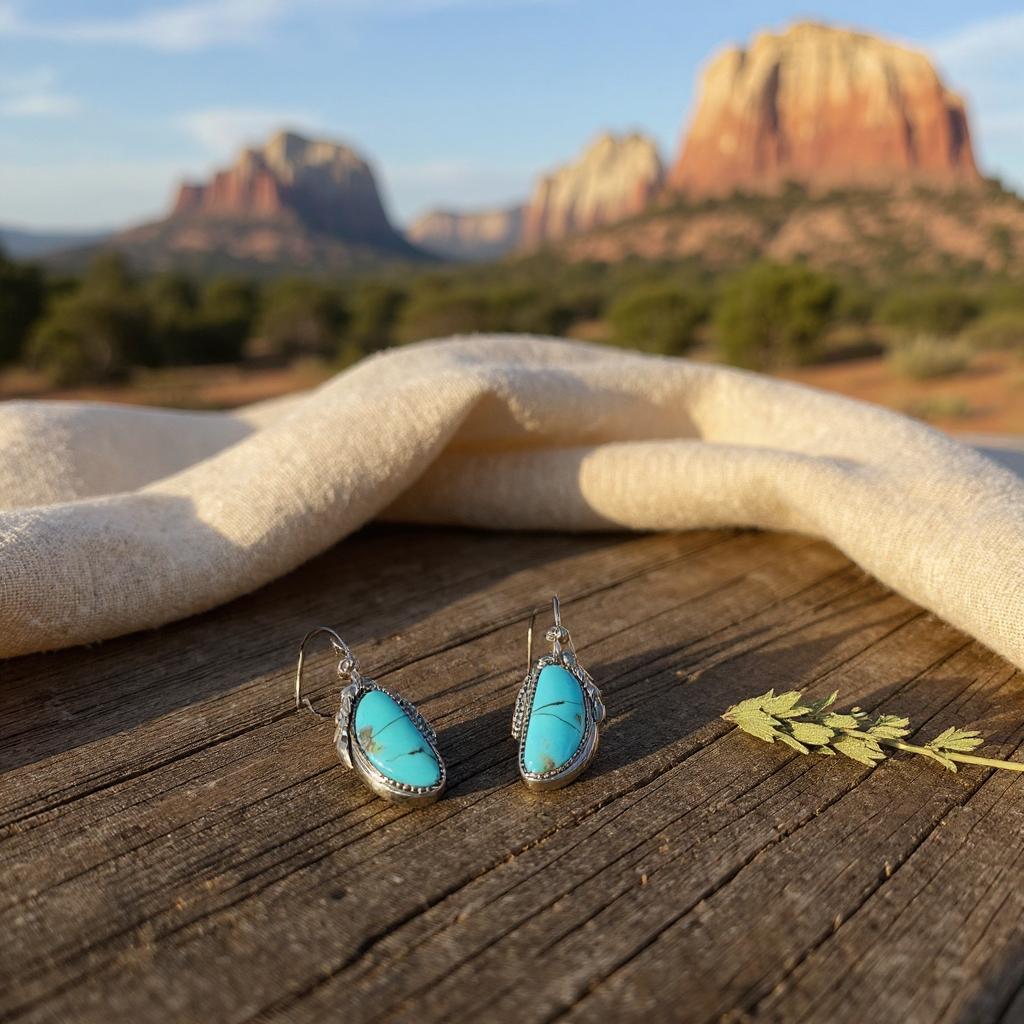 Desert Sky Sterling Turquoise Earrings