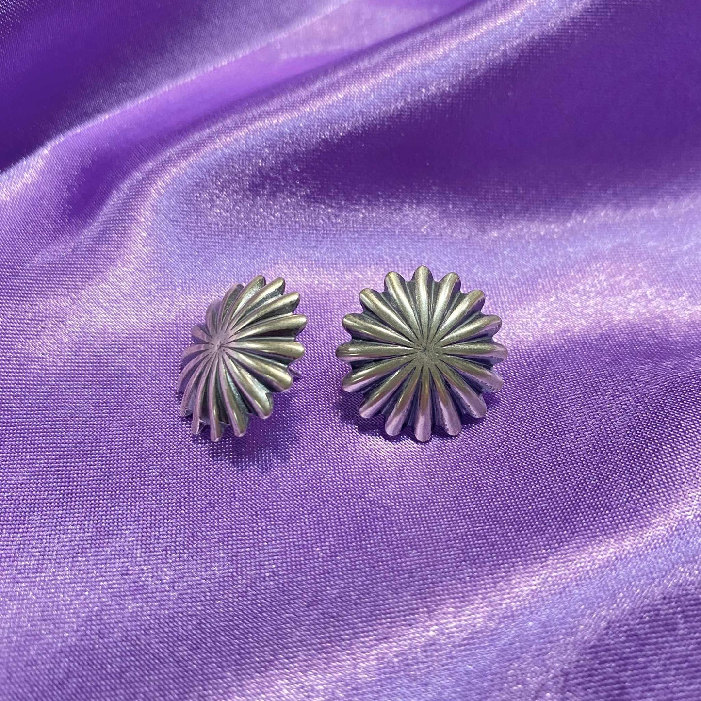 Sterling Silver Concho & Western Stud Earrings