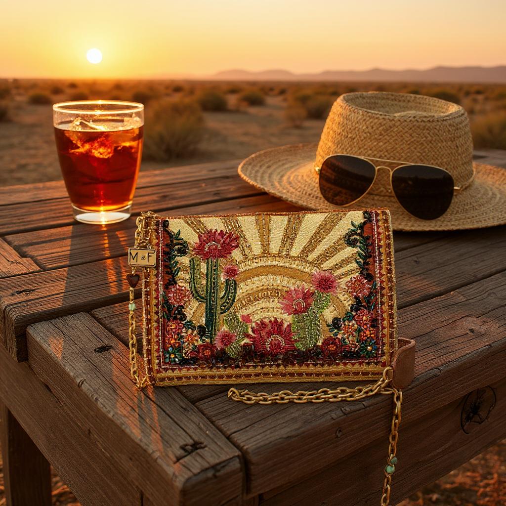 Desert Bloom Beaded Crossbody