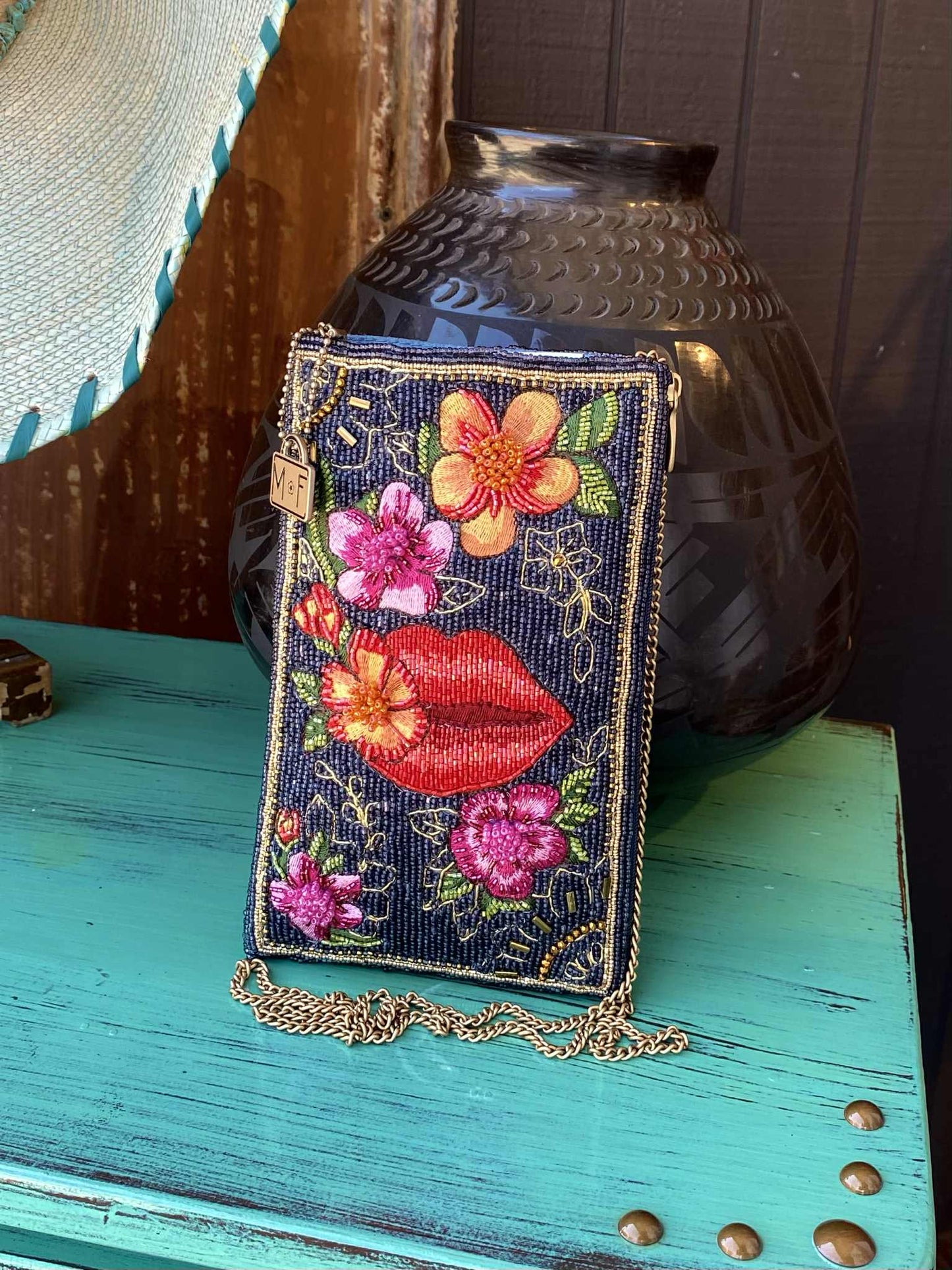 Kiss My Sass Beaded Crossbody