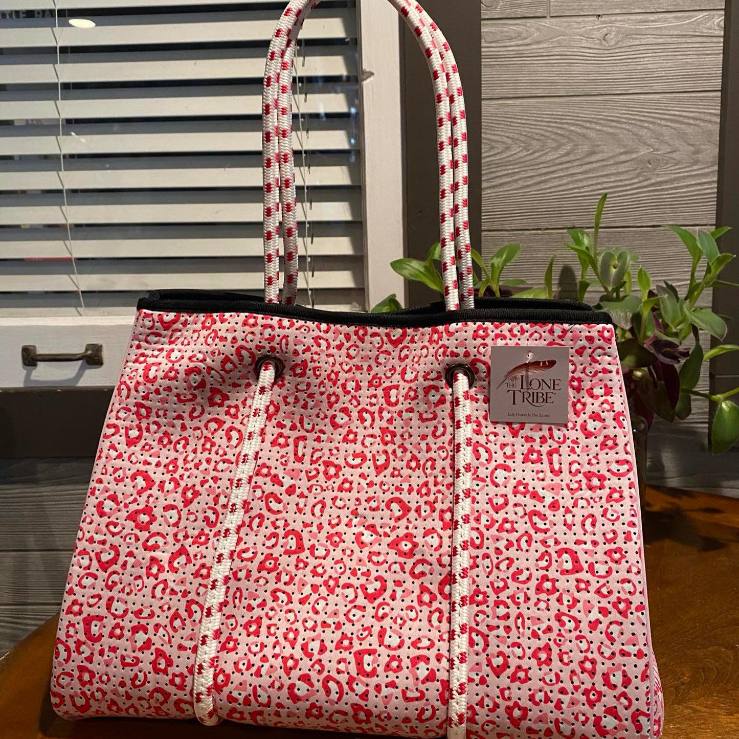 Pink Leopard Tote with Pouch