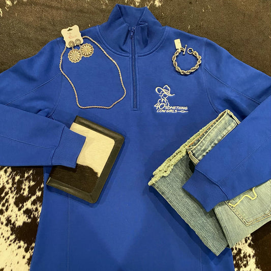 40 Something Cowgirls Quarter-Zip Pullover