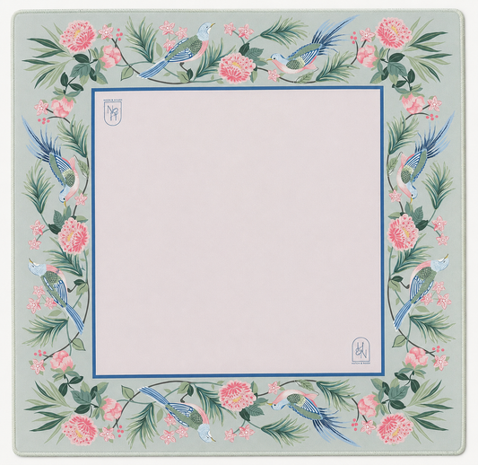 Mahjong Mat, 33" - Songbird Bloom
