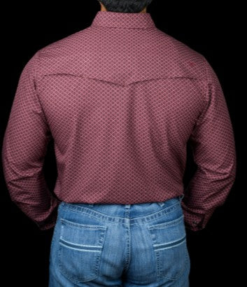 Ferrell Nicolas Maroon Button-Up Shirt