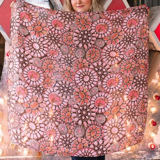 Pink Medallion Wild Rag