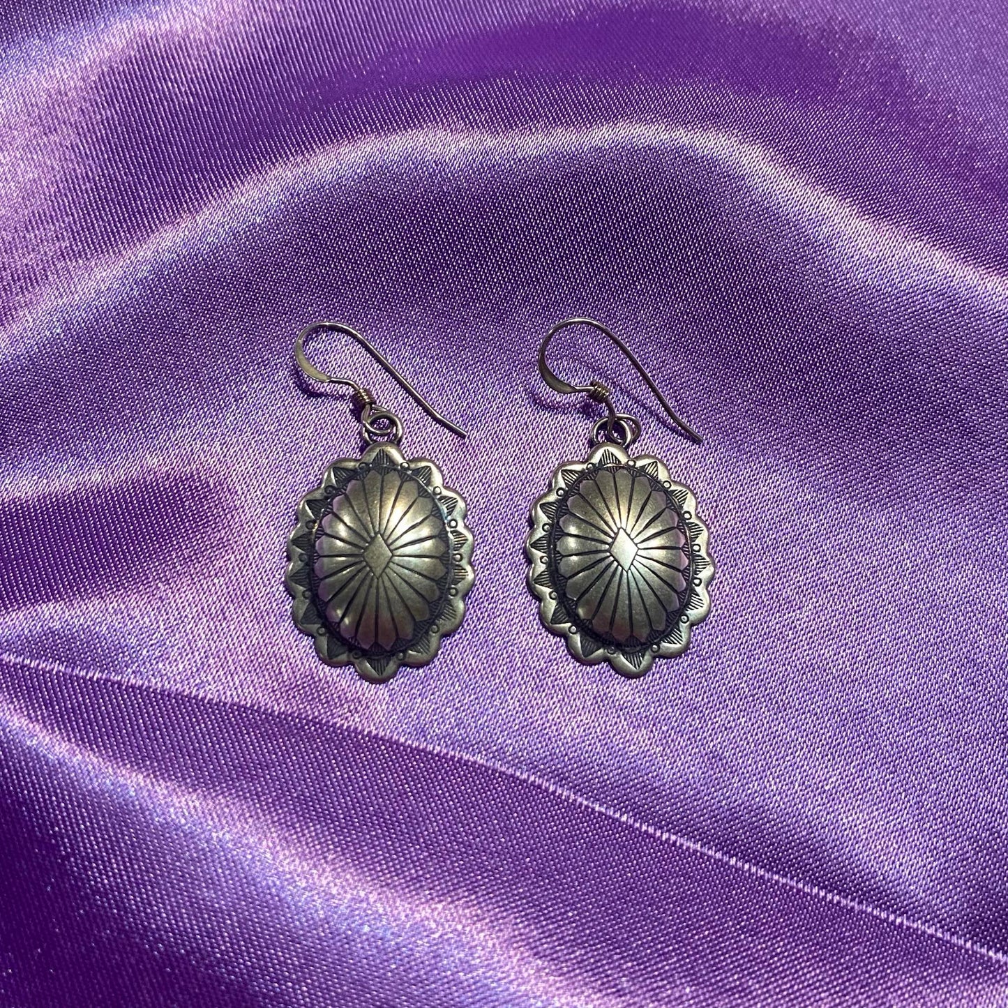 Sterling Silver Concho & Western Stud Earrings