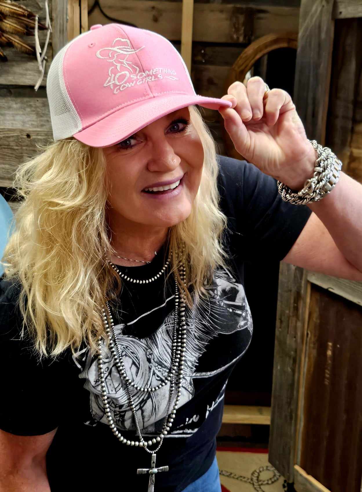 40SC Pink Trucker Ballcap