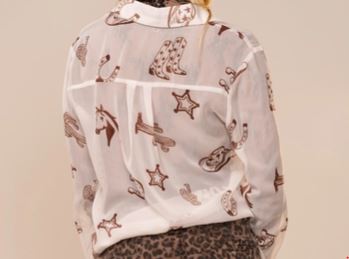Western Icons Chiffon Blouse