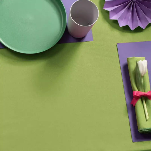 Washable Polyester Square Tablecloth: Apple Green / 52 x 52 inch Square