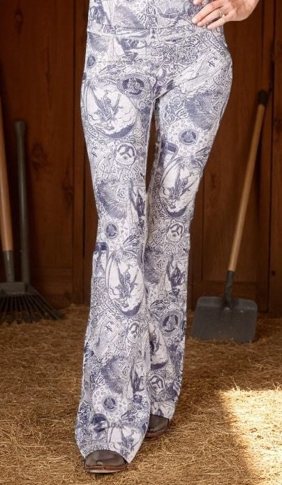 Lovlei Saddle Print Flare Leggings