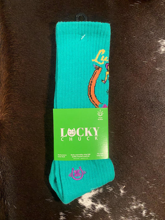 Lucky Chuck Socks,Lucky Living Island Cowgirl