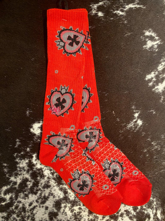 Lucky Chuck Socks, Lucky Love Red