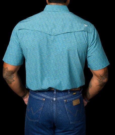 Ferrell Miles Teal Short Sleeve