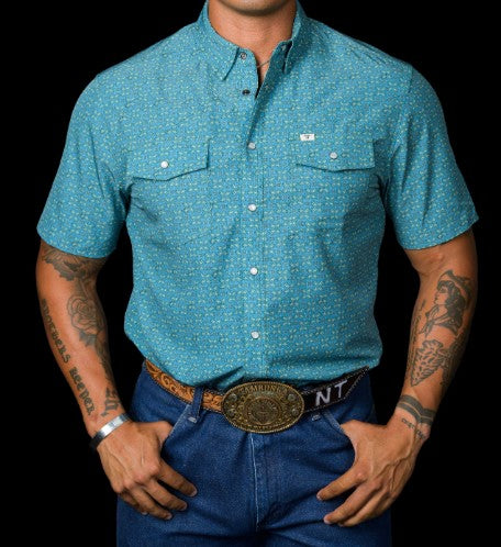Ferrell Miles Teal Short Sleeve