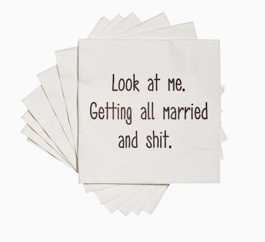 "Getting All Married and Sh*t" Cocktail Napkins