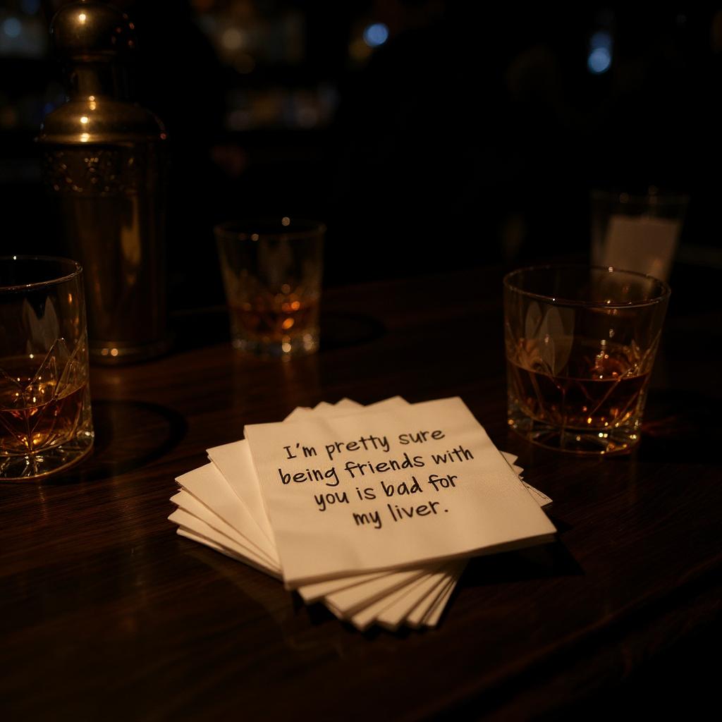 "Bad for My Liver" Cocktail Napkins