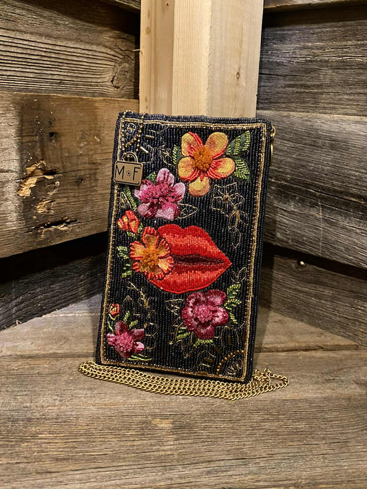 Kiss My Sass Beaded Crossbody
