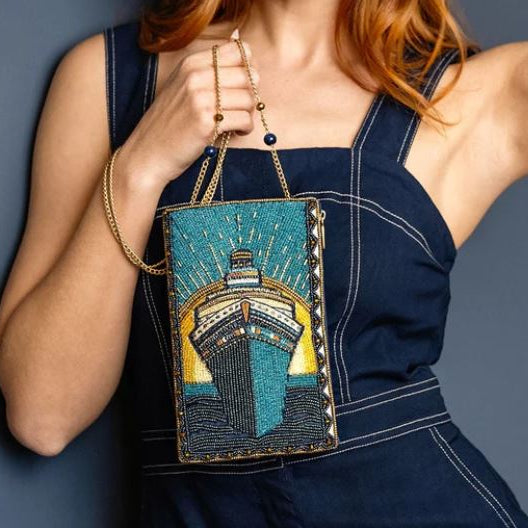 Midnight Voyage Beaded Crossbody