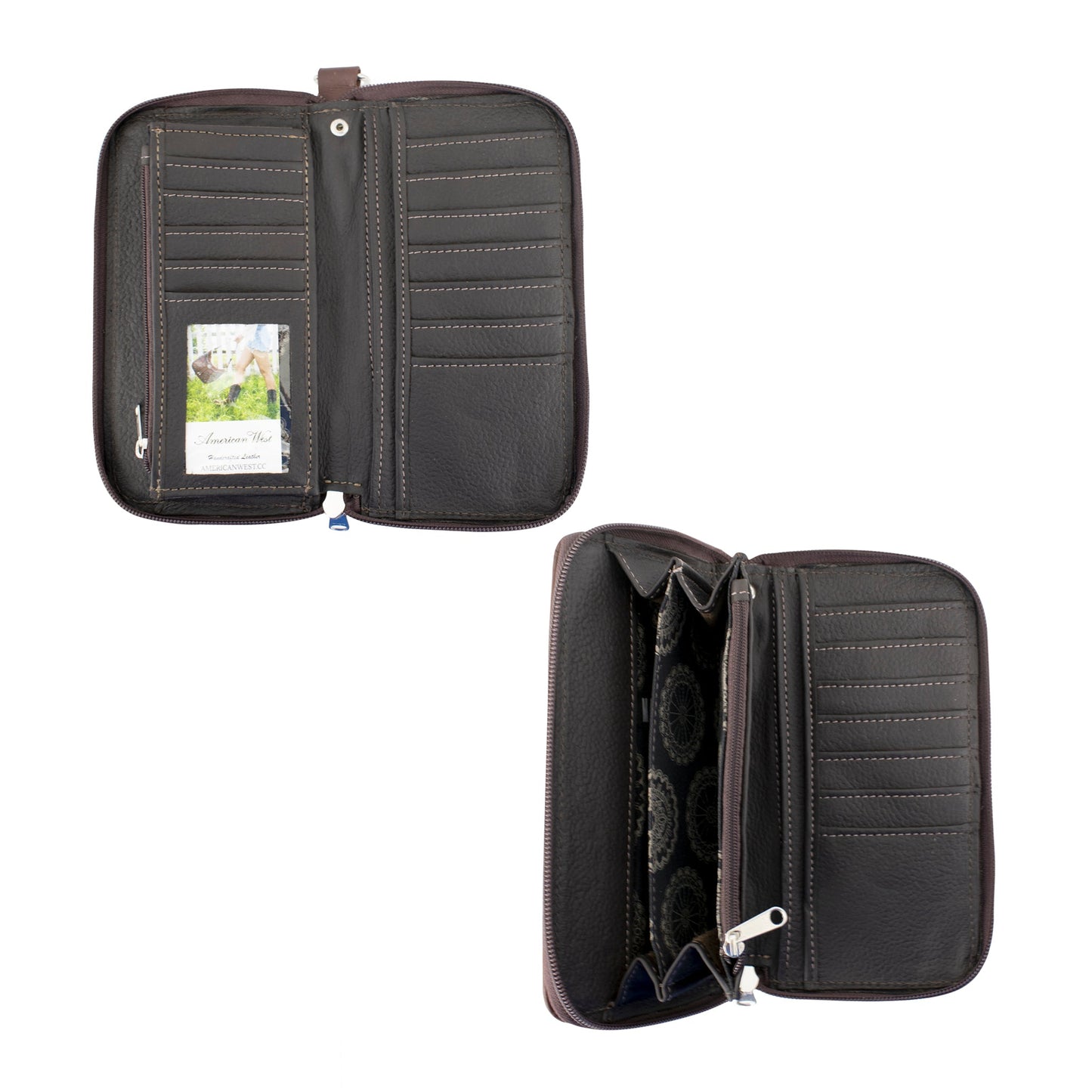 Zip Around Wallet, Genuine Leather