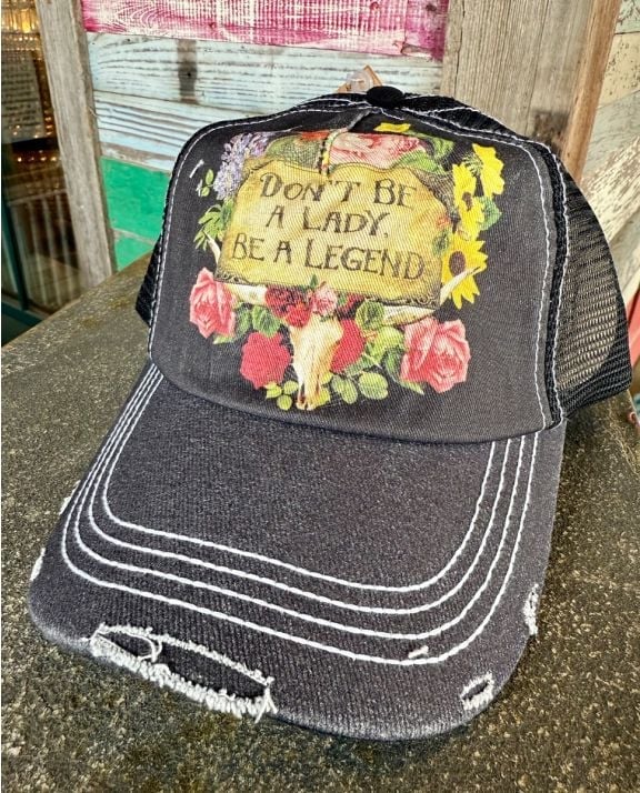 Be a Legend Distressed Trucker Cap