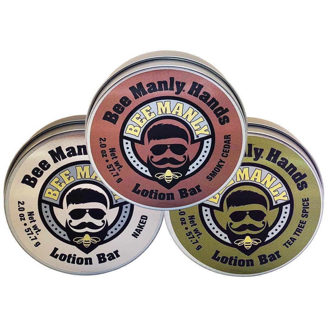 Bee Manly Hands Lotion Bar: Smoky Cedar