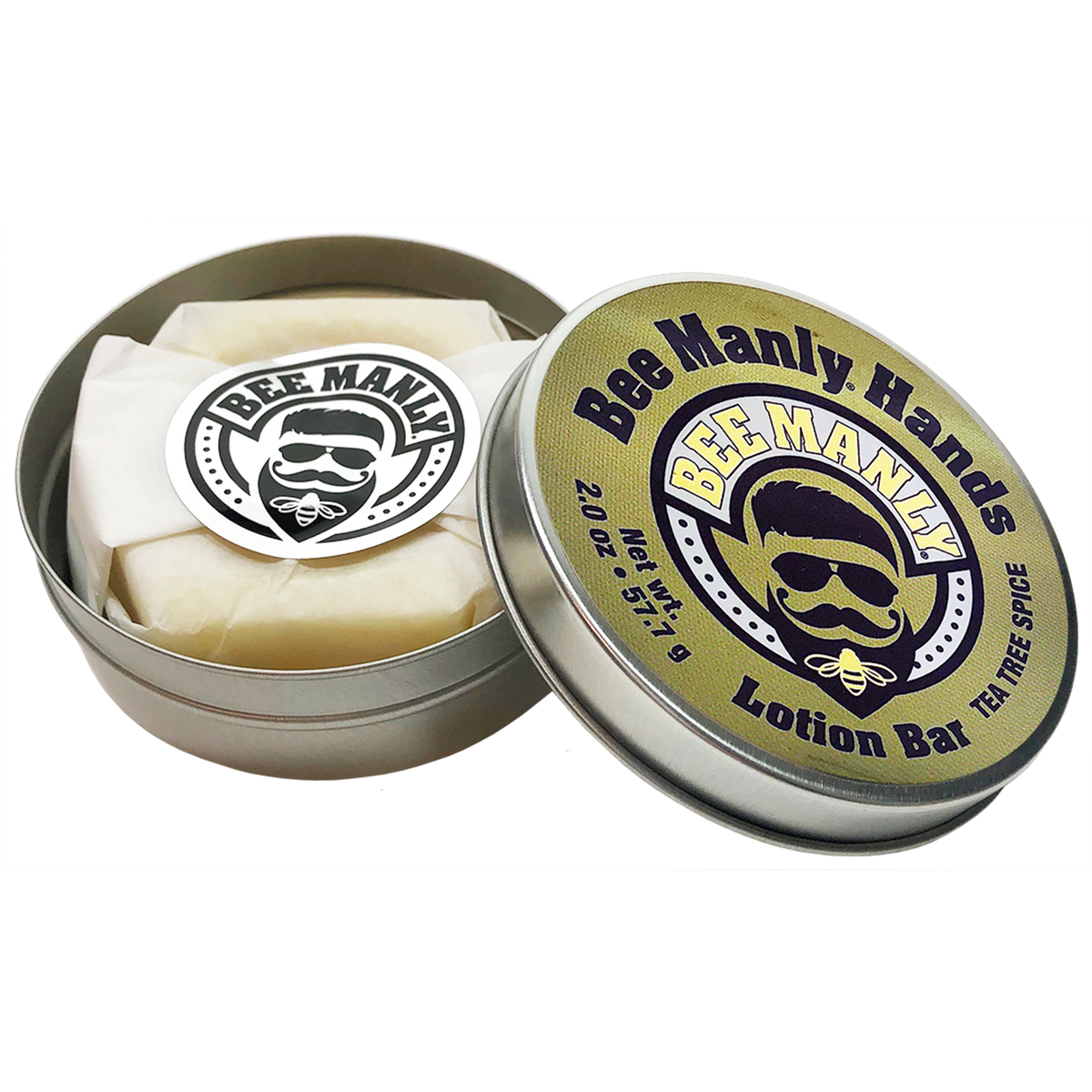 Bee Manly Hands Lotion Bar: Tea Tree/Spice