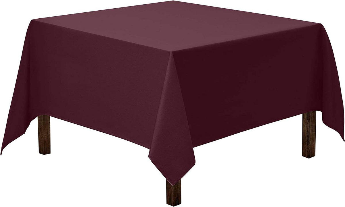 Washable Polyester Square Tablecloth: Orange / 52 x 52 inch Square