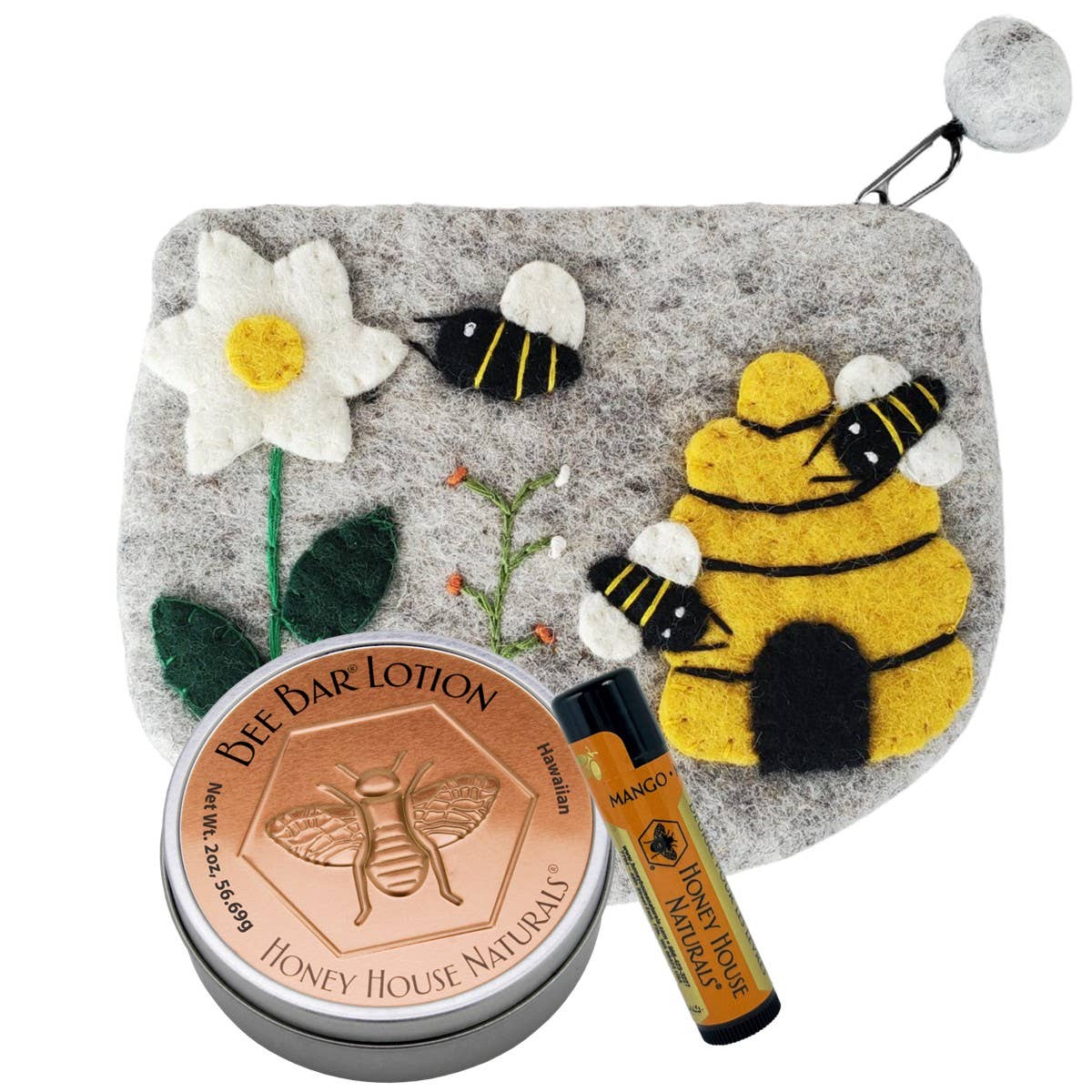 Wool Bee Bag Gift Set, Lavendar