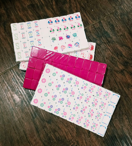 Pretty in Pink Mahjong Tile Set