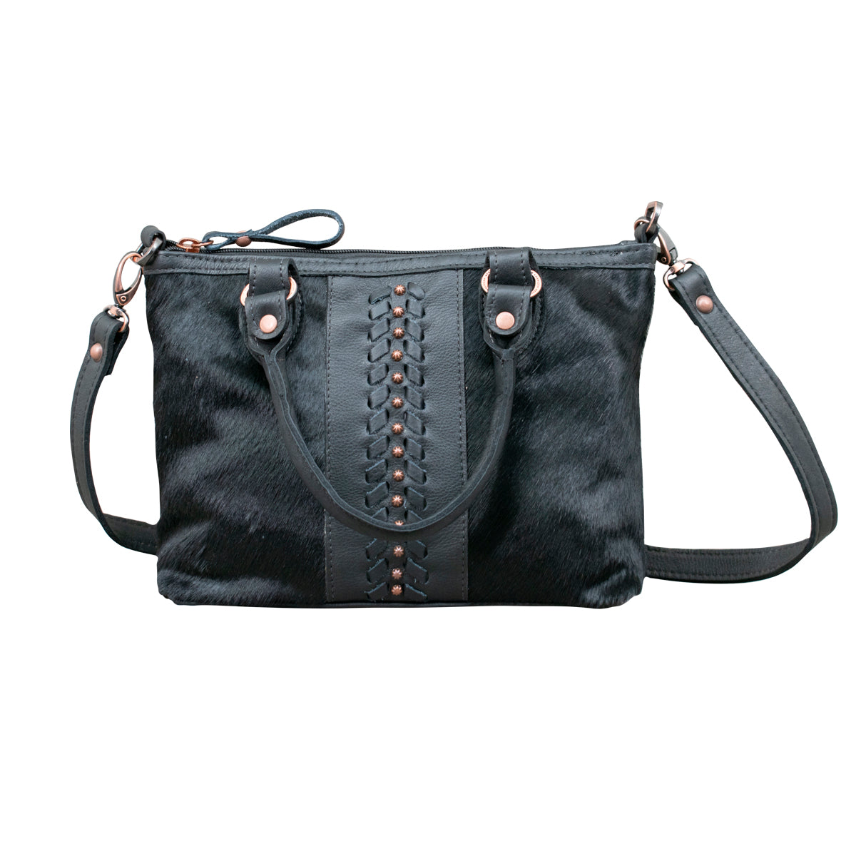 Zip Top Bag/Conceal Carry Pocket/Hair On Hide