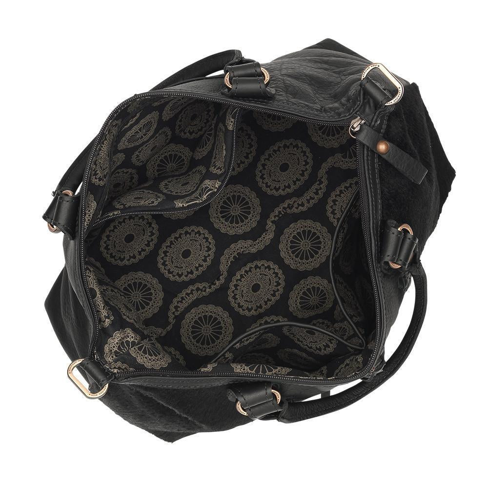 Zip Top Bag/Conceal Carry Pocket/Hair On Hide