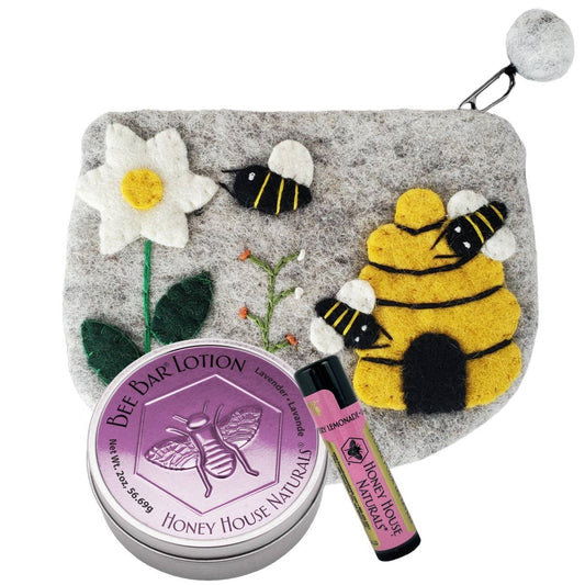 Wool Bee Bag Gift Set, Lavendar