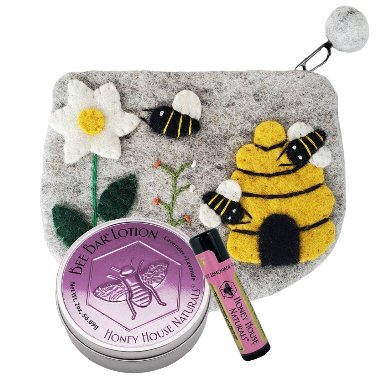 Wool Bee Bag Gift Set: Natural