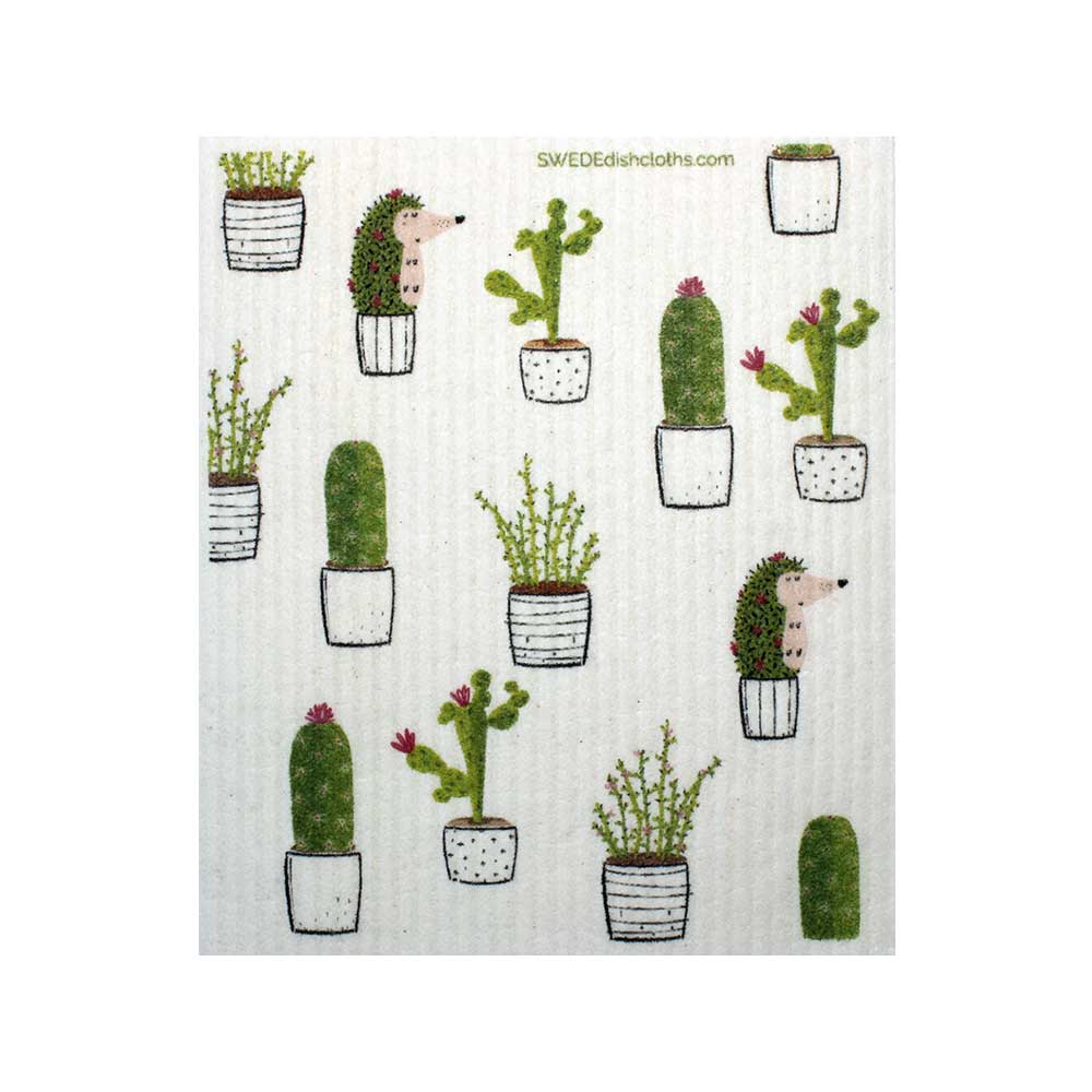 Swedish Dishcloth Cactus Collage