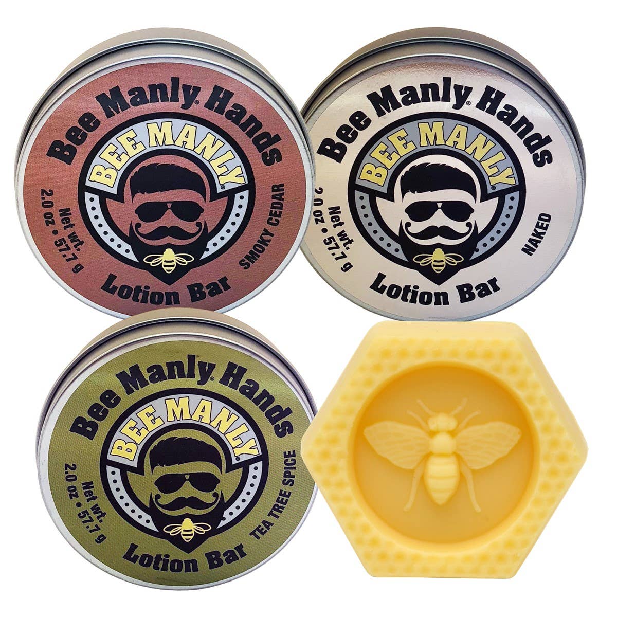 Bee Manly Hands Lotion Bar: Tea Tree/Spice